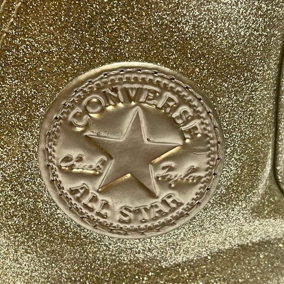 💥SALE💥CONVERSE WOMENS All-STAR CHUCK TAYLOR GOLD HIGHTOP SNEAKERS SZ 6 - Picture 10 of 12